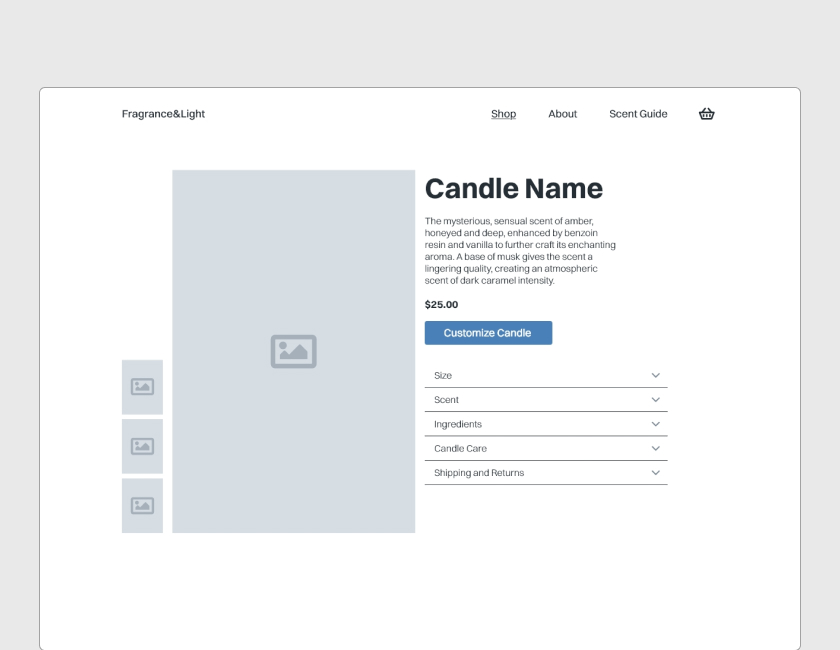 Product Details Page Wireframe